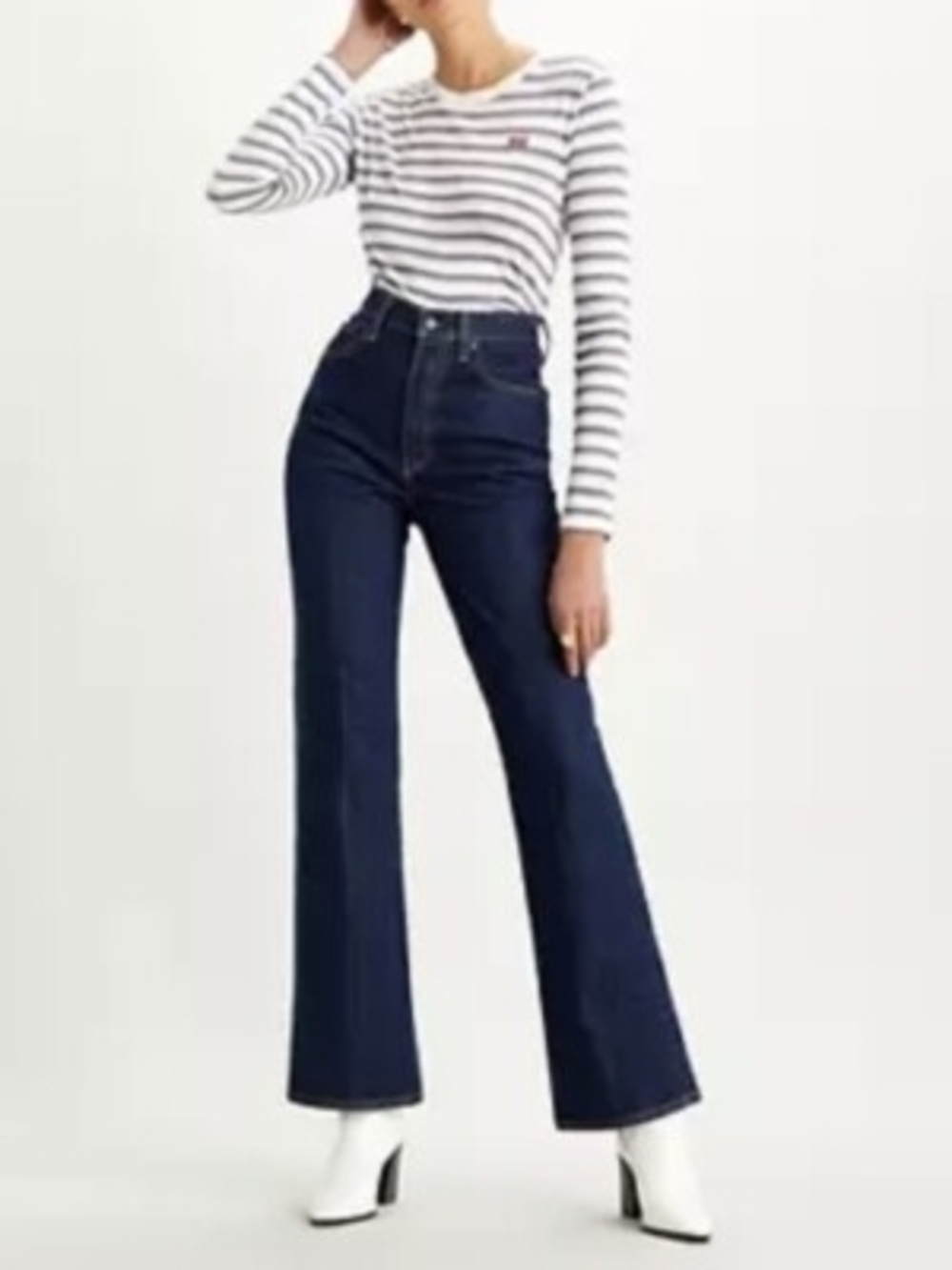 Levi's Dark Blue ribcage Bootcut Jeans